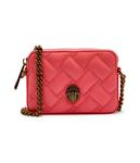 Кожаная сумка через плечо micro kensington Kurt Geiger, розовый - фото