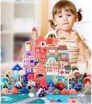 Деревянные блоки, Город, 115 блоков KRUZZEL - фото 4