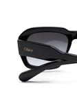 Chloé Eyewear солнцезащитные очки в массивной оправе, черный - фото 3