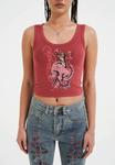 Топ Ed Hardy DEATH CROPPED , Red - фото