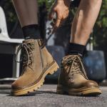 Мужские ботинки Cahhrrn X Martin Boot Men Beige Weishibangwei - фото 6