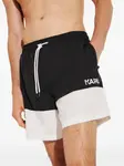 Плавки-шорты в стиле колор-блок KARL LAGERFELD, черный - фото 4
