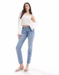 Джинсы Stradivarius Tall D10 mom slim, средней стирки - фото