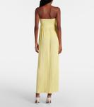 Платье-бюстье со складками Alaïa, Jaune Clair - фото 3