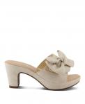 Женские джинсовые сандалии на каблуке NORMAJEAN с бантом Patrizia, Bone - фото 6