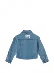 Джинсовая куртка с логотипом Twinset Kids, синий - фото 2
