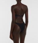 Лиф бикини-бандо с аппликацией роз Same, черный - фото 3