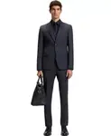 Мужской костюм из шерсти Slim-Fit, 2 предмета Hugo Boss, синий - фото