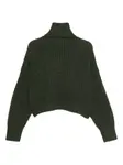 Свитер с воротником-стойкой Ma'Ry'Ya, зеленый - фото 2