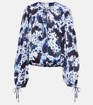 Блузка с принтом Dries Van Noten, темно-синий - фото