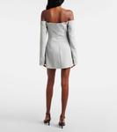 Мини-платье с открытыми плечами SIR, Ice Blue - фото 3