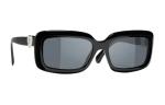 Chanel Прямоугольные солнцезащитные очки унисекс, черные - фото 6