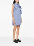 Поплиновое платье мини Sacai, синий - фото 3