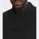 Свитер оверсайз с добавлением шерсти Hugo, черный - фото 4