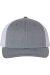 Молодежная кепка Richardson Trucker Snapback, серый/белый - фото