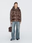 Водоотталкивающая куртка-пуховик Massimo Dutti, коричневый - фото