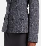 Платье миди из букле и крепа Self-Portrait, синий - фото 5