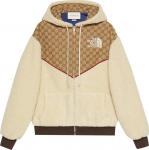 Куртка The North Face x Gucci GG Canvas Shearling Jacket Beige/Ebony, бежевый - фото