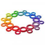 Конструктор Grimm's Building Rings Rainbow 24 pcs - фото