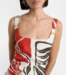 Джульетта цветочное льняное мини-платье SIR, Fiorello Rosso - фото 4