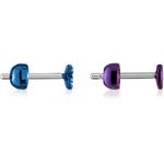 Серьги Tous Pack of Bickie Purple And Blue IP Steel Ear - фото 2