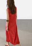 Повседневное платье ROUND NECK MIDI Massimo Dutti, красный - фото 3