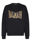 Толстовка с декорированным логотипом BALMAIN, черный - фото