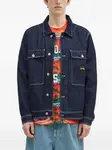 Куртка Coverall contrast-stitch denim jacket stan ray, синий - фото
