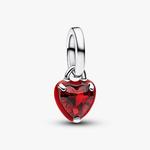 Шарм Pandora Chakra Heart Mini Dangle, серебро/красный - фото