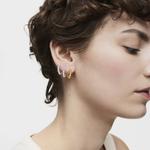 Серьги-кольца Tous Gloss Small With Charms, серебро с 18-каратным золотым покрытием, 10 мм - фото 5