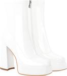 Ботильоны на толстой платформе с высокими каблуками Onlymakerheels, White E - фото 3