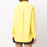 Рубашка женская Burberry с карманами, желтый - фото 3