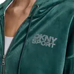 Куртка DKNY Rhinestone Logo, зеленый - фото 5