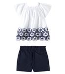 Детское хлопковое платье с бантом Patachou, Marine - фото 4