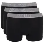 Боксеры Emporio Armani Shiny Logoband Pack Trunk 3 units, черный - фото