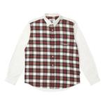 Рубашка check panel chambray shirt 'white' Palace, бежевый - фото