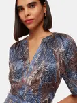Платье Whistles Marlow Dashed Snake Midi, цвет blue/multi - фото 3