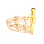 Намордник Arquivet из пластика и кожи XXS, цвет бежевый - фото