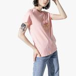 Футболка женская розовая Converse - фото 4