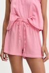 Хлопковая блузка и шорты Answear.Lab, розовый - фото 3
