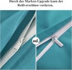 Комплект постельного белья RUIKASI, 3 предмета, 200х200/80x80, бирюзовый - фото 7