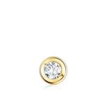 Серьга-пирсинг одиночная Tous Basics, золото/бриллиант - фото