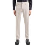 Брюки с логотипом в рубчик EMPORIO ARMANI, экрю - фото 3