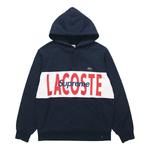 Толстовка lacoste logo panel hoodie 'navy' Supreme, синий - фото