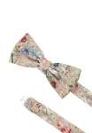 Mit floralem druck bow tie Prince Bow Tie, Beige - фото 2