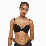 Кружевной бюстгальтер H&M с эффектом пуш-ап, чёрный - фото 3