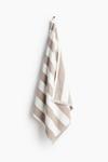 Банное полотенце H&M Home Large, белый/бежевый - фото