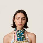 Фартук для жарки шашлыков со стразами Miu Miu SS2026 - фото 4