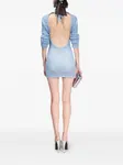 Платье мини в технике кроше AREA, синий - фото 3