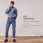 Мужские джинсы Levi's 501 Original Fit, Optic Daisy - фото 4